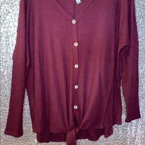 Waffle knit top